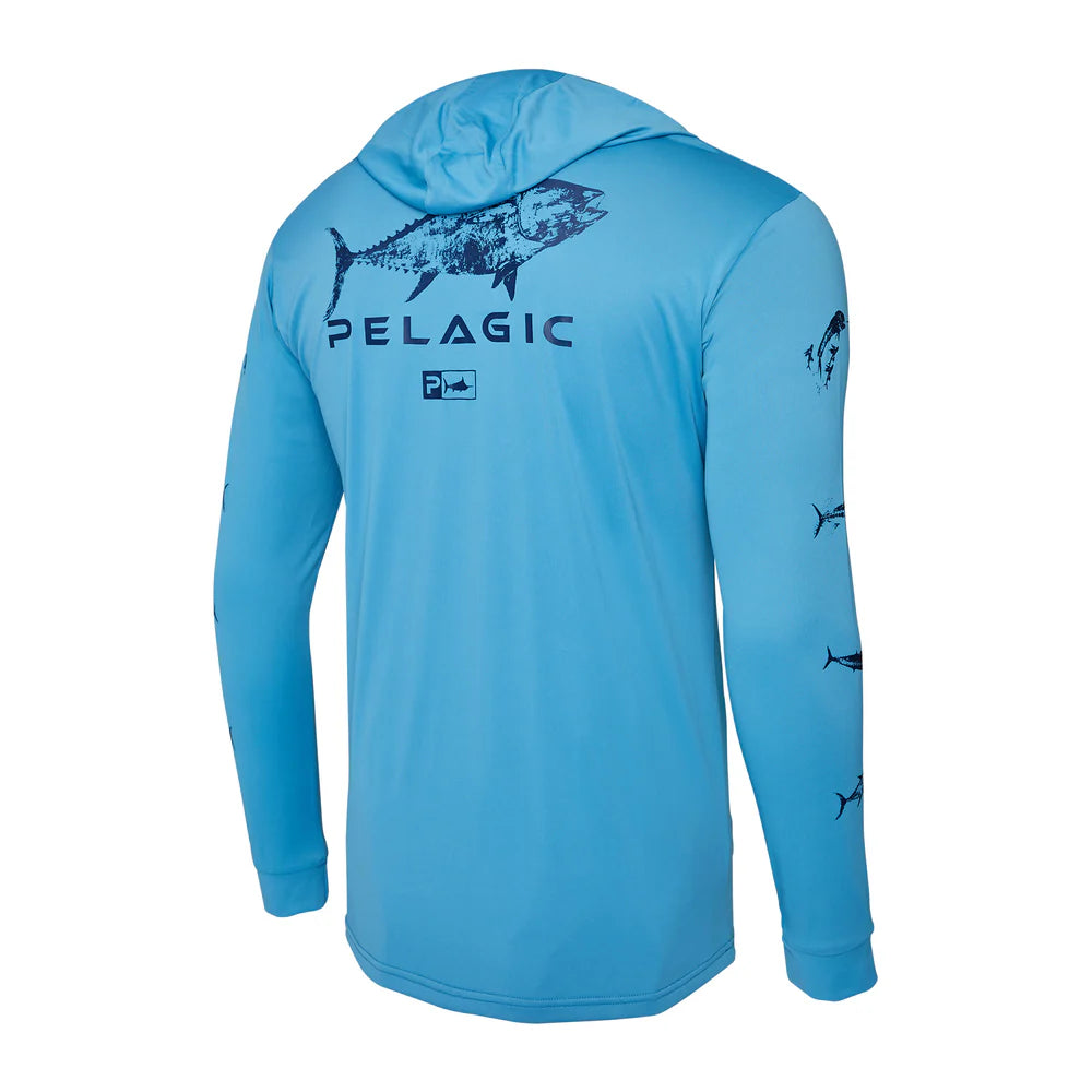 Pelagic Aquatek Ocean Hooded Shirt Gyotaku