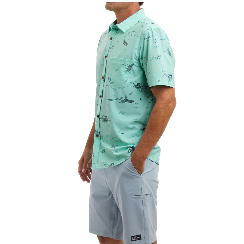 Pelagic The Topshot Trollin Button Up Shirt