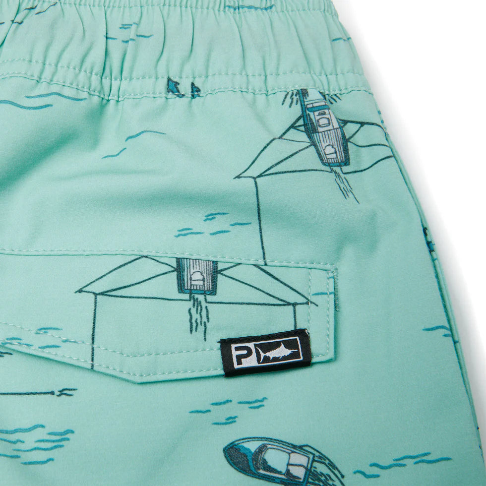 Pelagic Youth Dockside Trollin Youth Elastic Waist Shorts