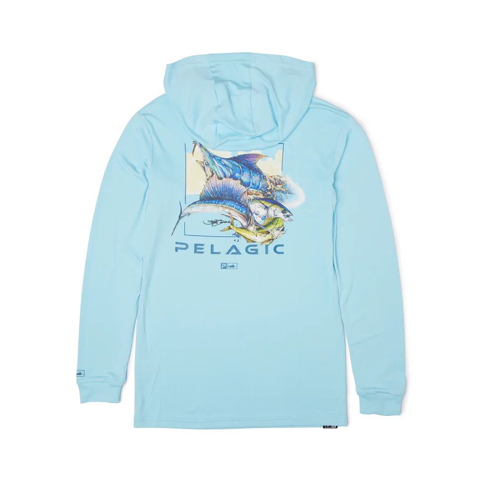 Pelagic Youth Aquatek Hooded Fishing Shirt