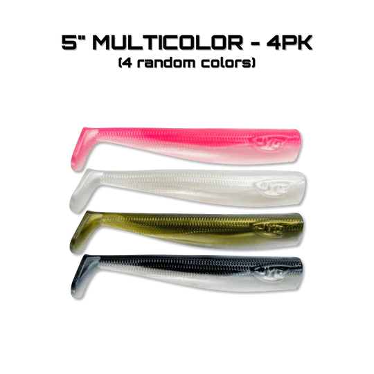 JYG Pro 5" Paddle Tail - 4 Pack