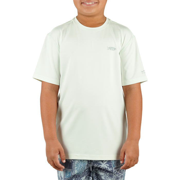 AFTCO Samurai Heather Youth Performance Short Sleeve Shirt