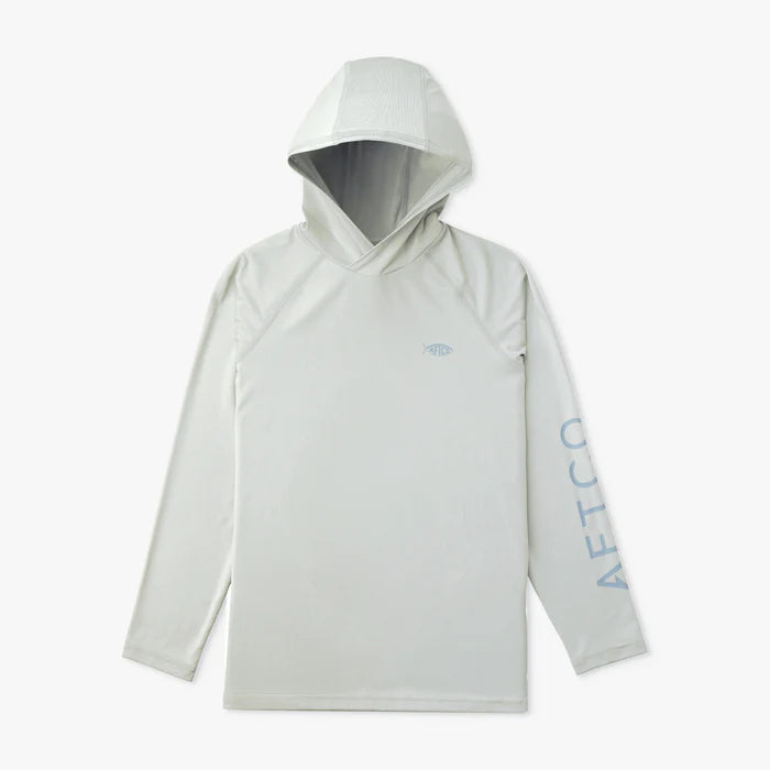 AFTCO Samurai 2 Youth Heather Hooded Performance Long Sleeve Shirt