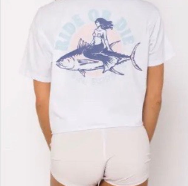 Reel Skipper Ride or Die Cropped Tee