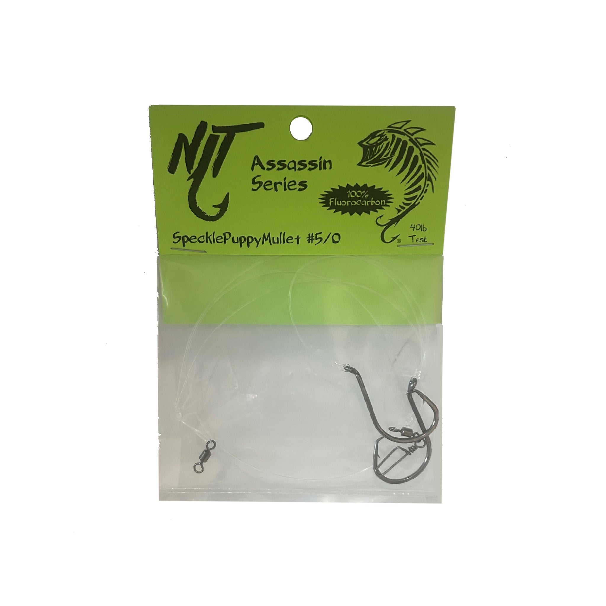 Ninja Tackle Speckle Puppy Mullet #5/0 Rig