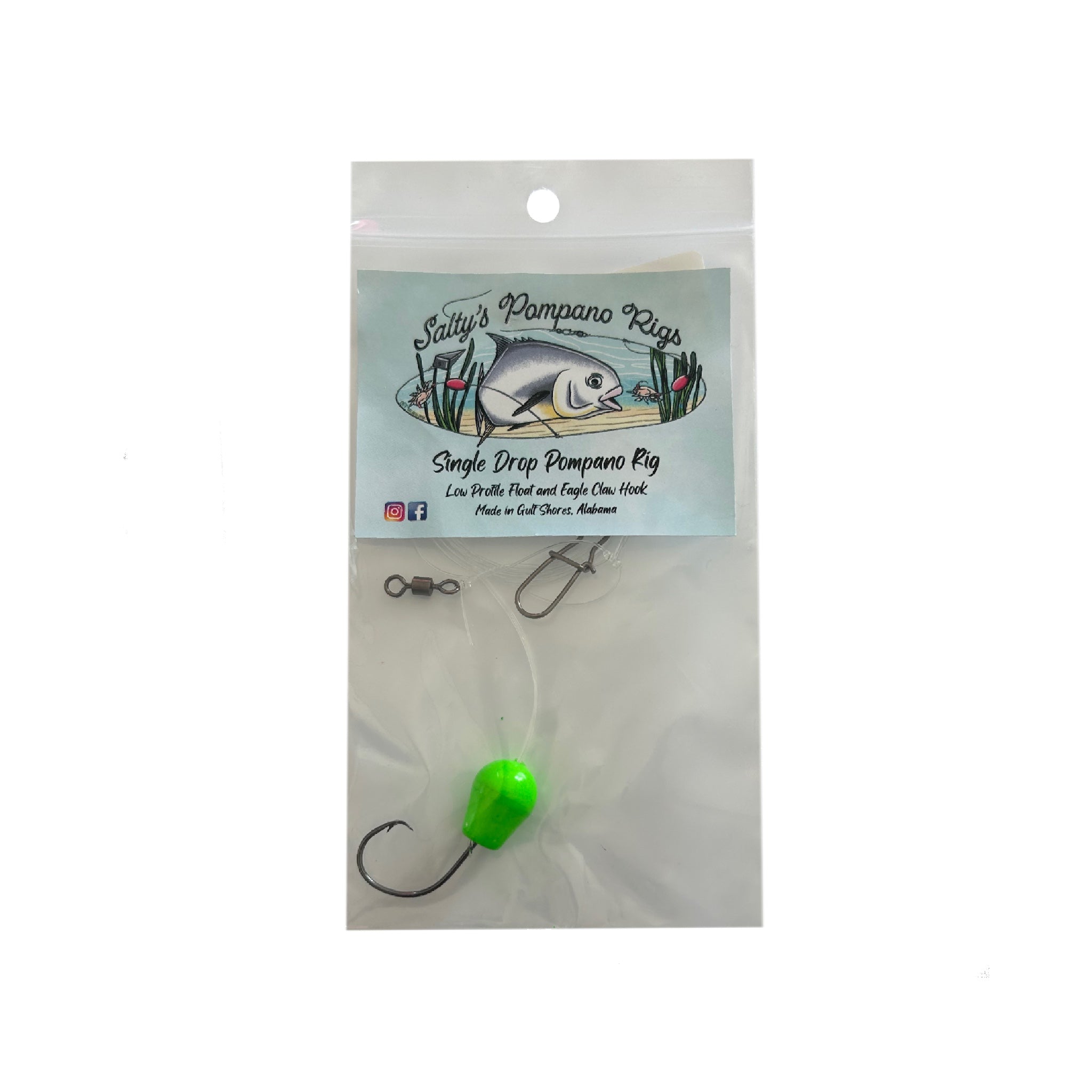 Salty's Single Drop Pompano Rigs