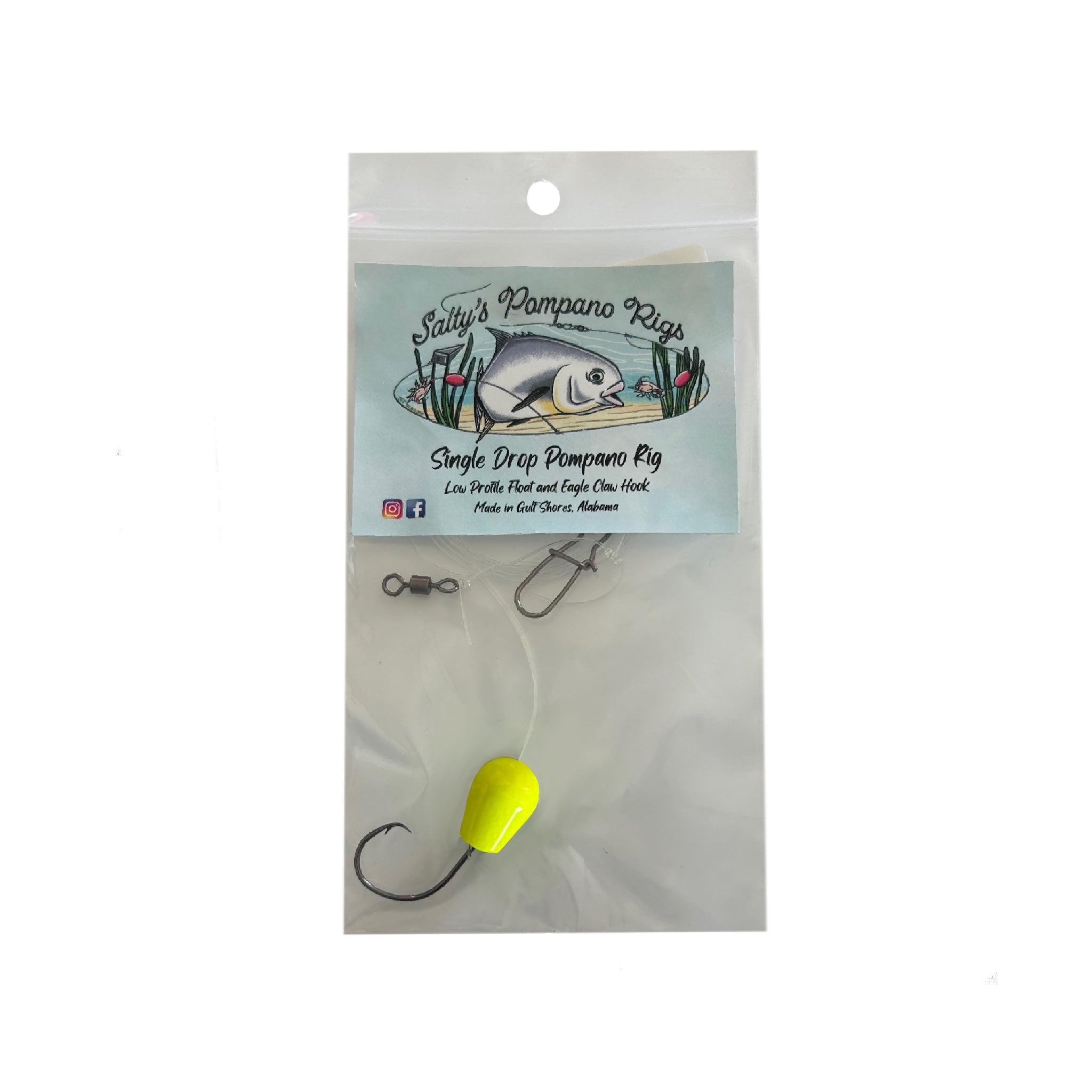 Salty's Single Drop Pompano Rigs