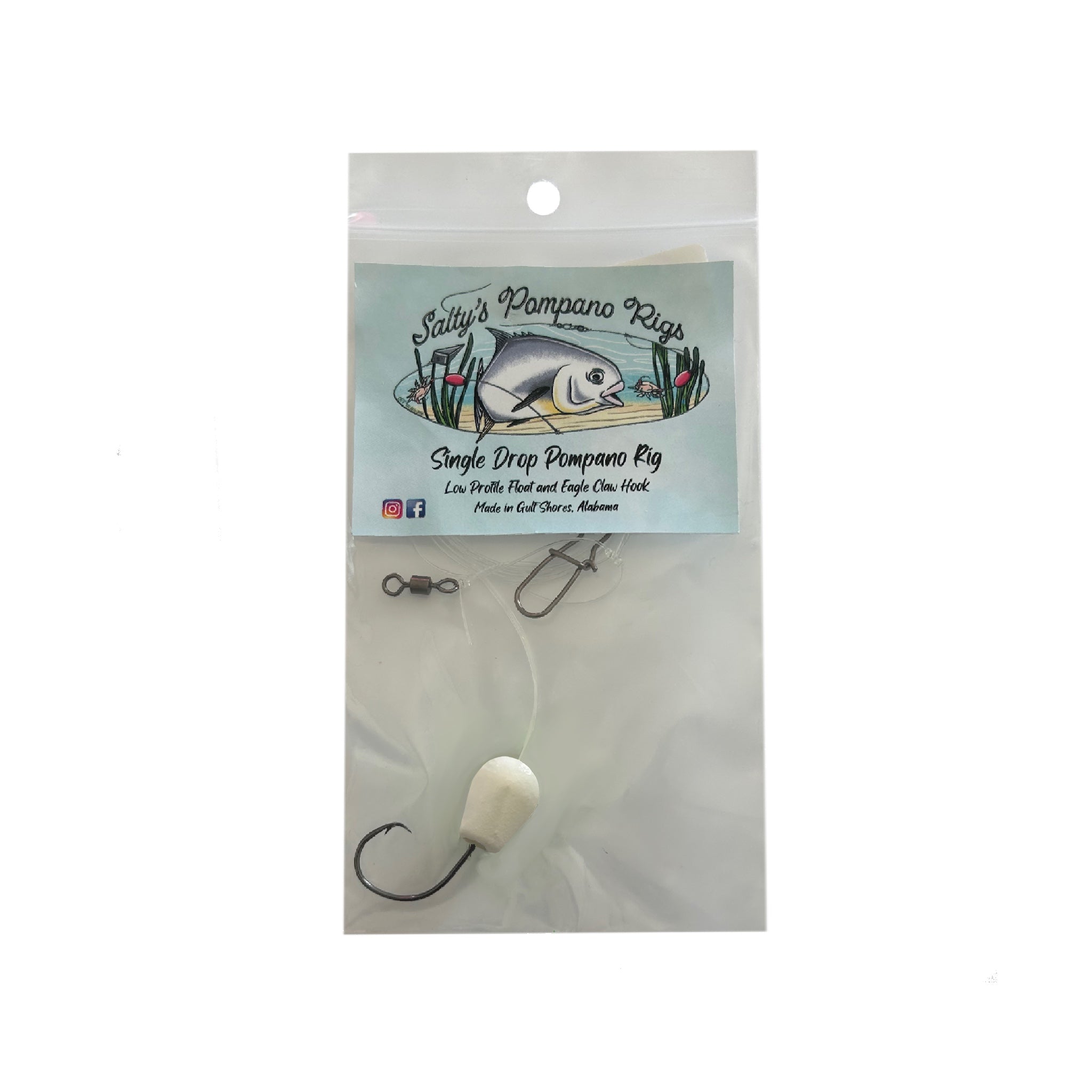 Salty's Single Drop Pompano Rigs