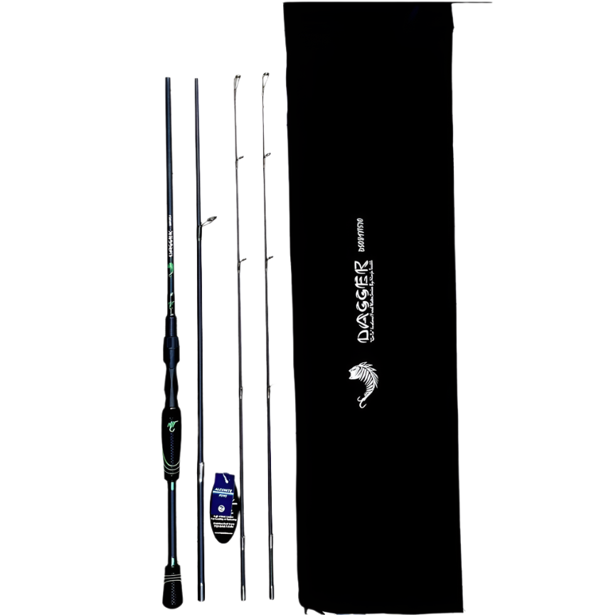 Ninja Tackle Dagger 7' Travel Spinning Rod