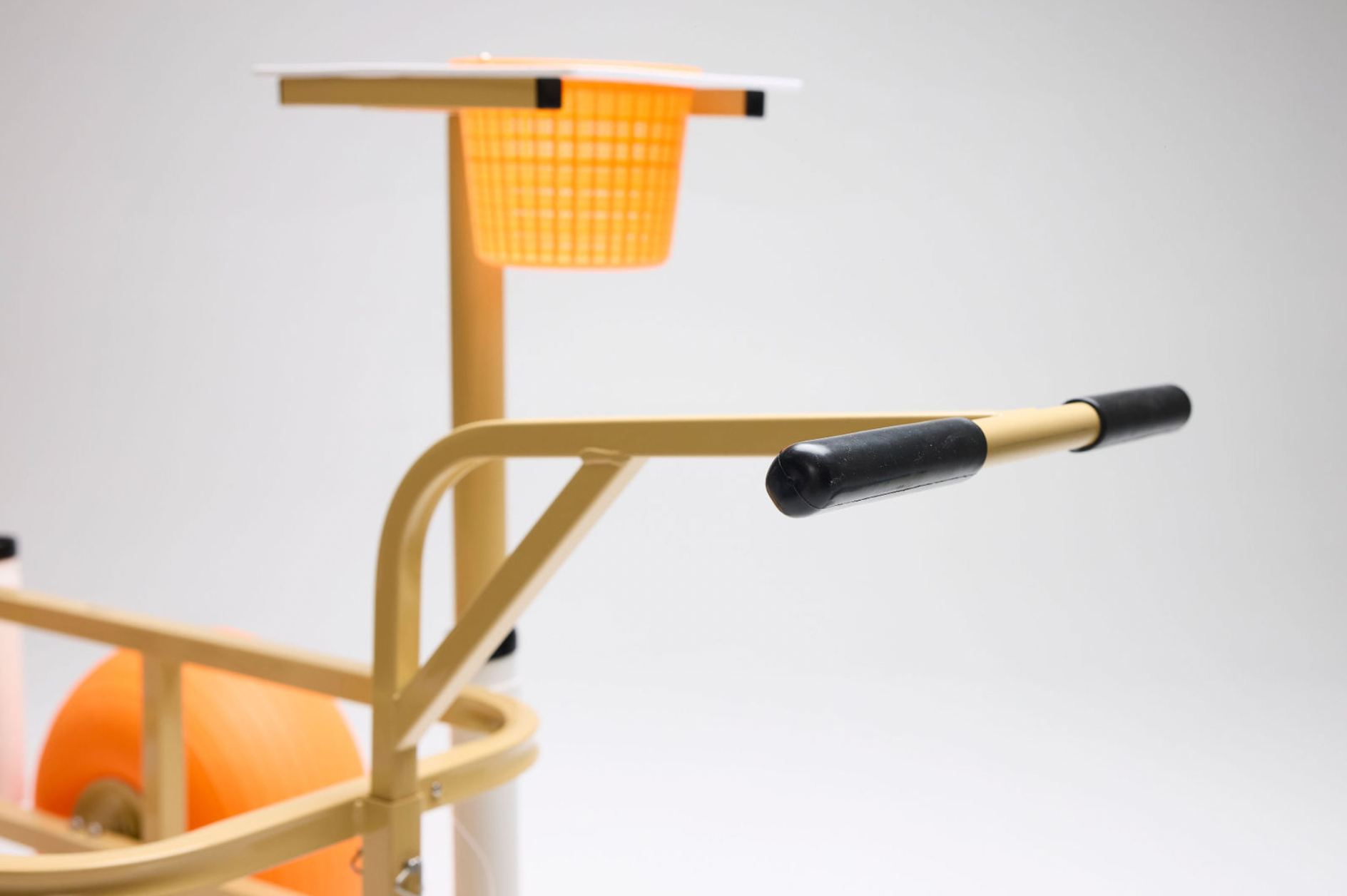 Economy Orange Wheel Beach Cart