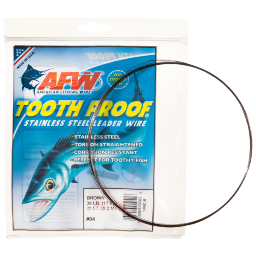 AFW - Tooth Proof Stainless Steel Leader Wire - Camoflauge Brown
