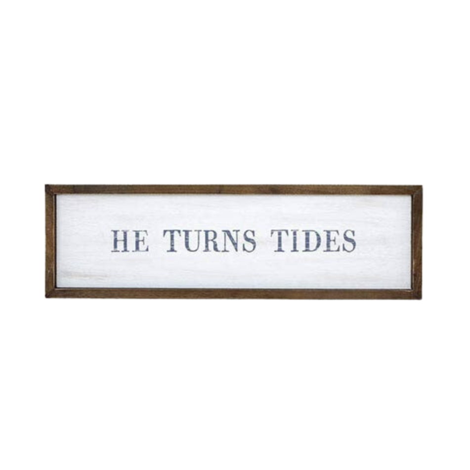 'He Turns Tides' Framed Wall Art
