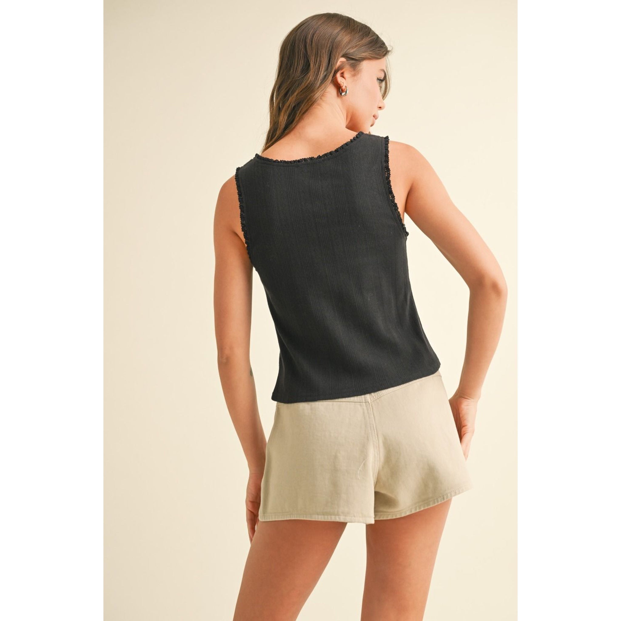 Tessa Pointelle Ruffle Top