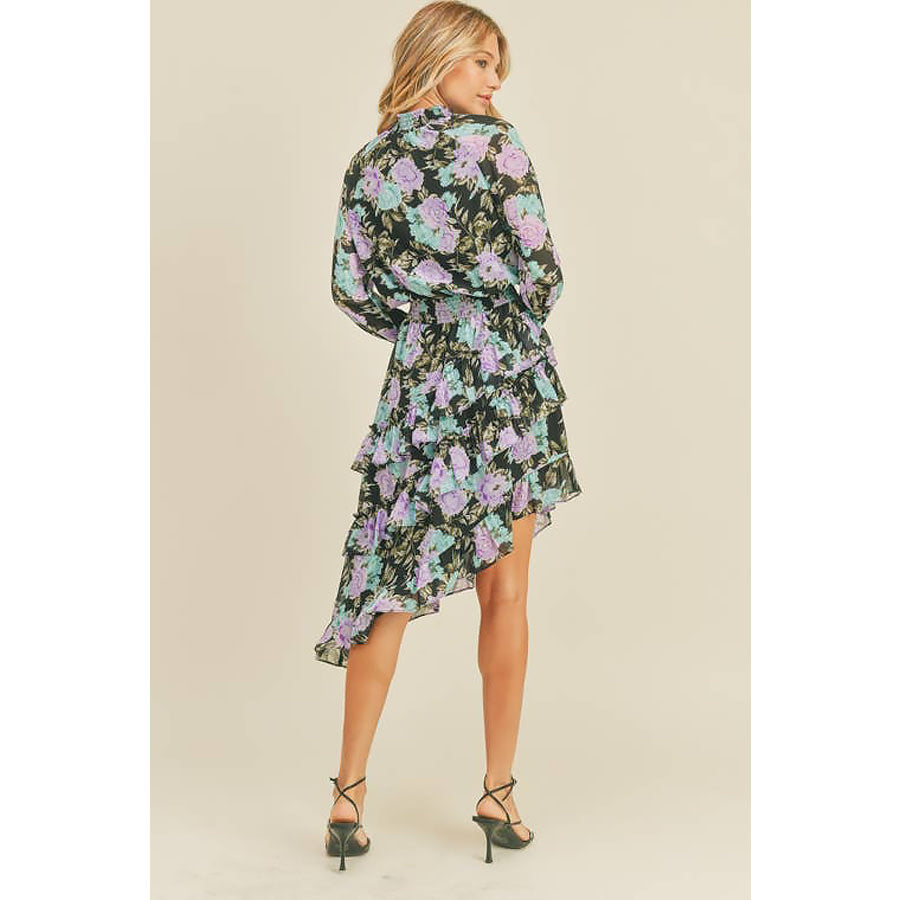 This Is Love Asymmetrical Ruffle Dress