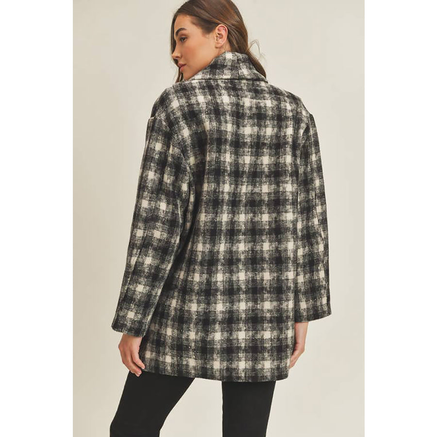 Bold Choices Plaid Coat