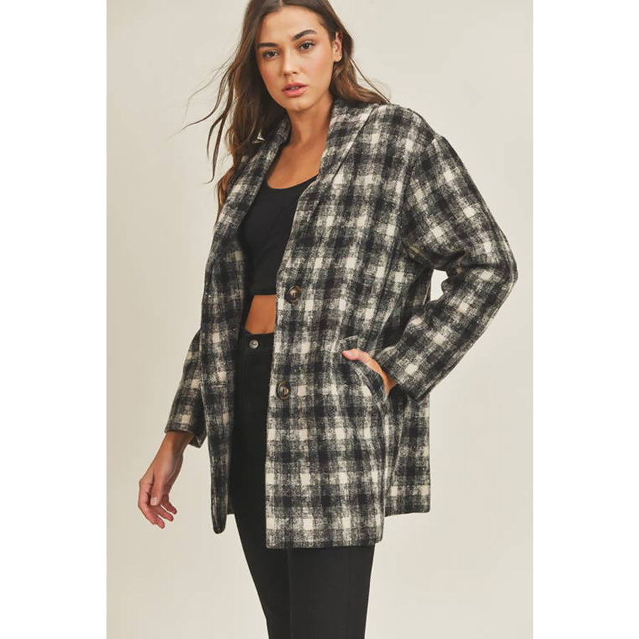 Bold Choices Plaid Coat
