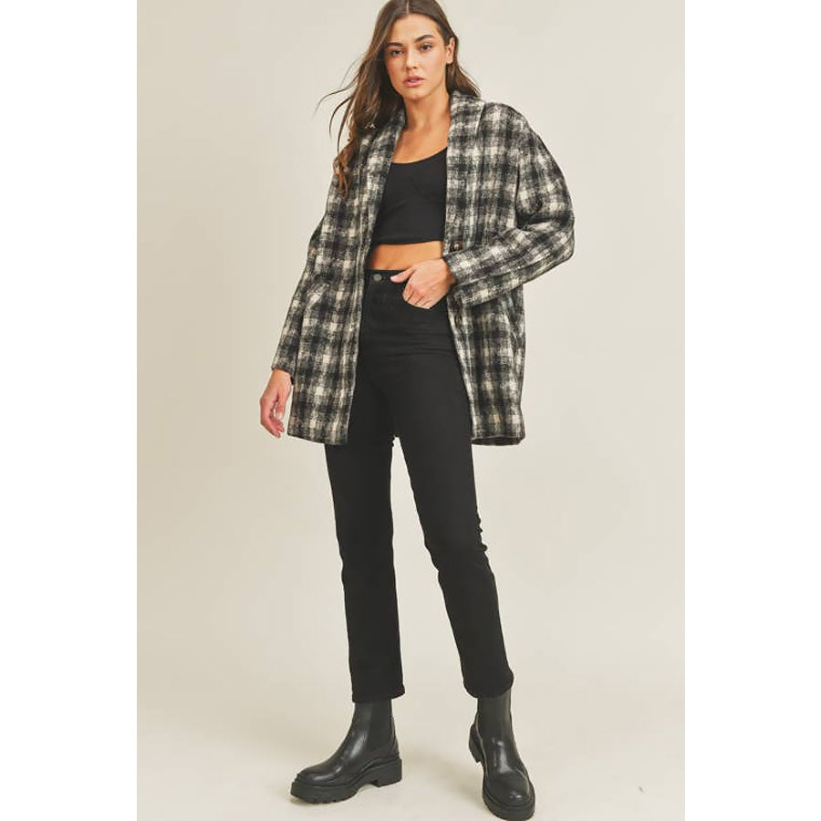 Bold Choices Plaid Coat