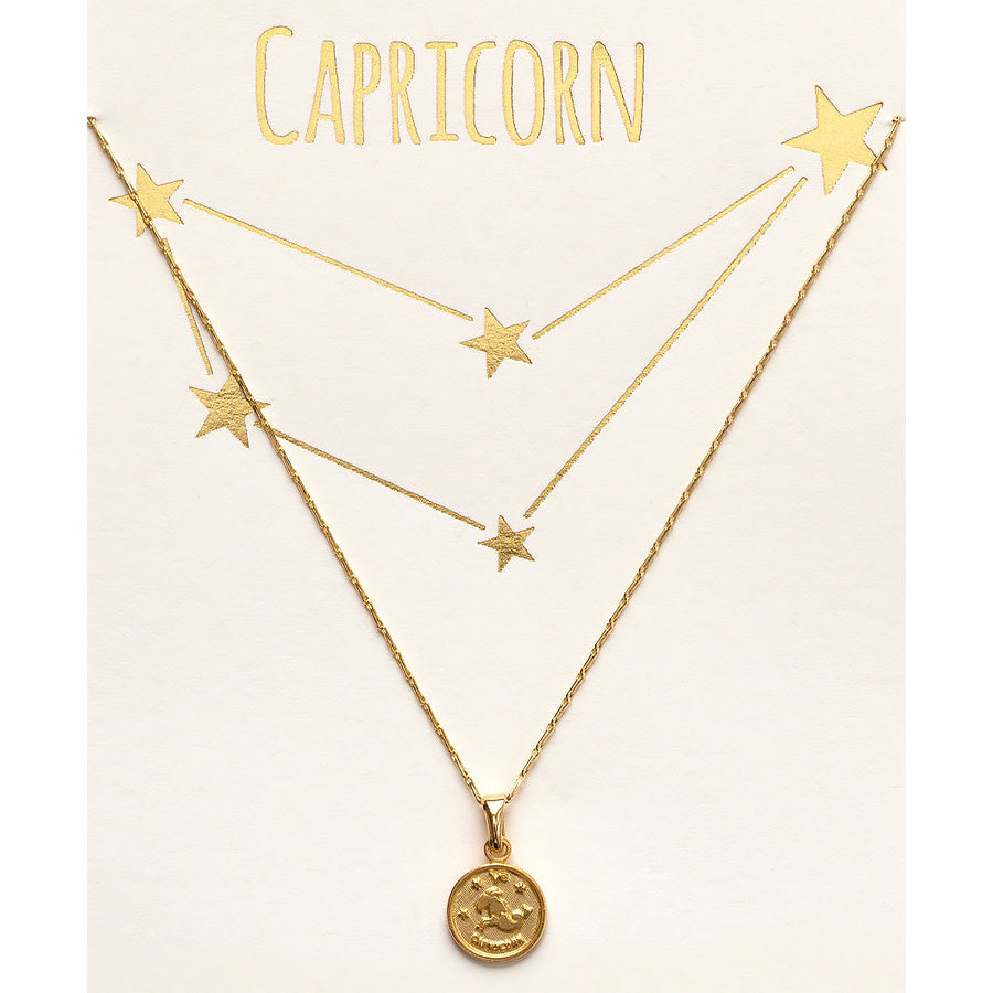 Tiny Zodiac Medallion Necklace