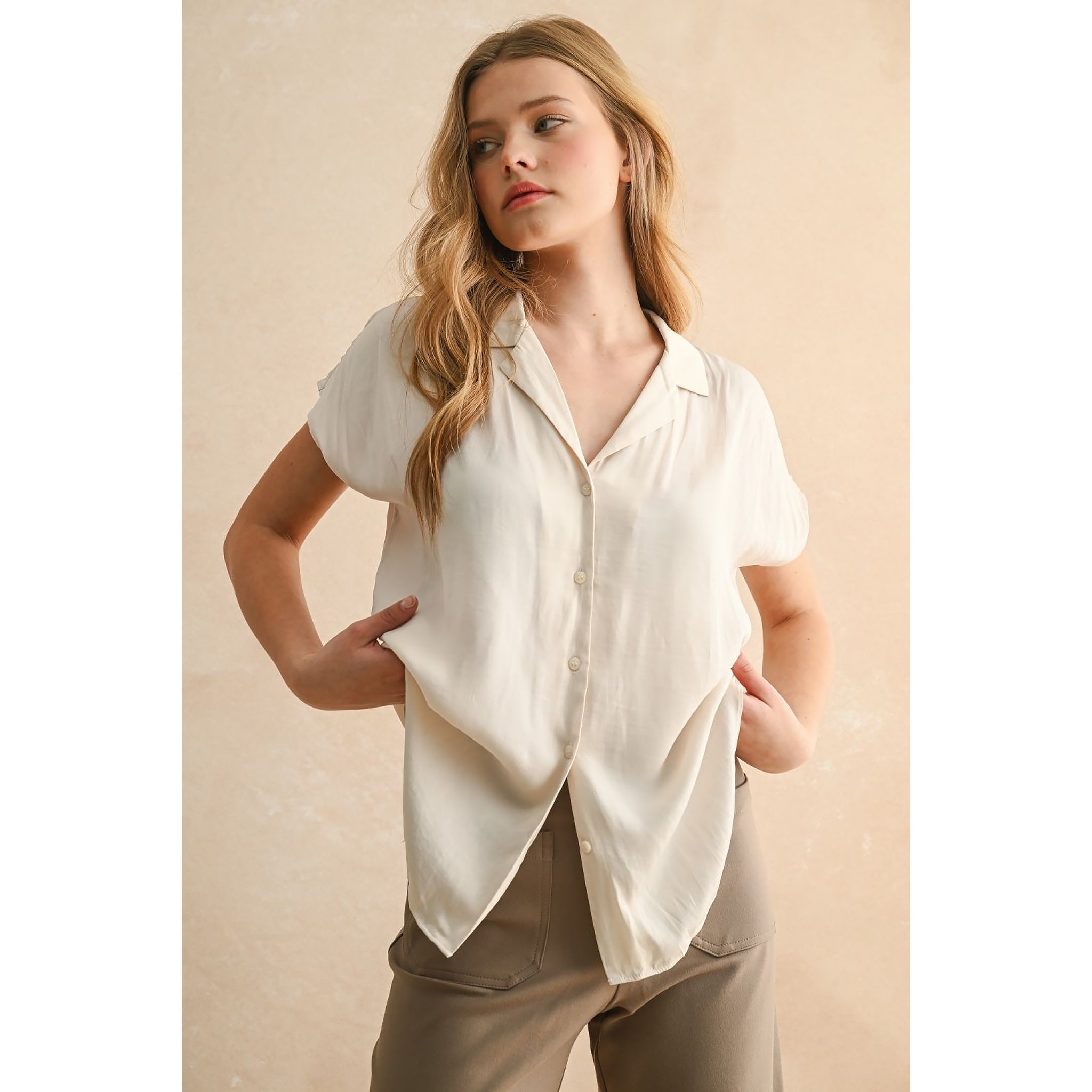 After Hours Button Down Top