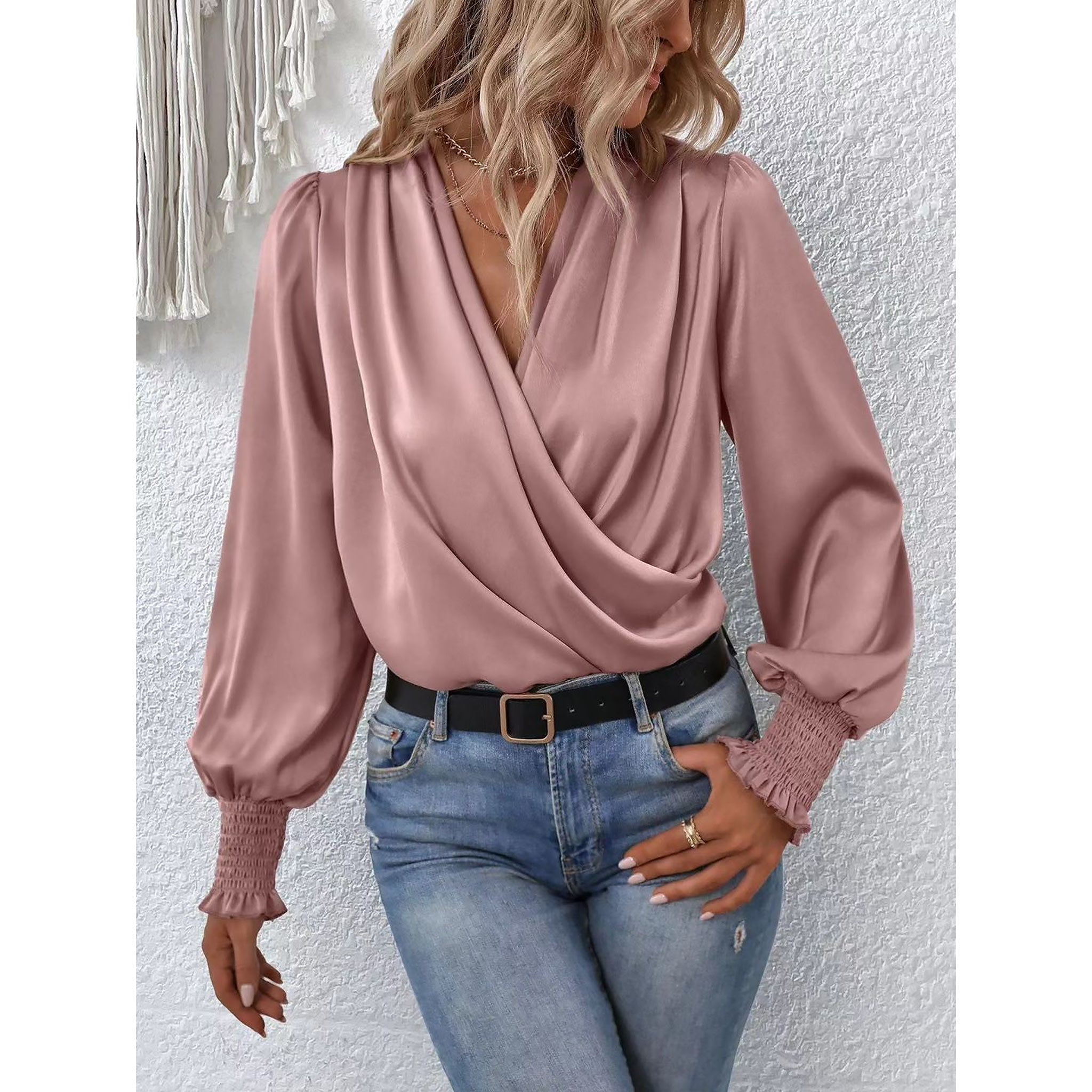 Falling in Love Satin Blouse