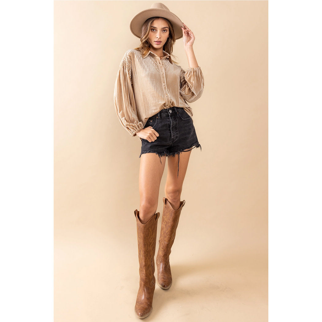 All Yours Velvet Blouse
