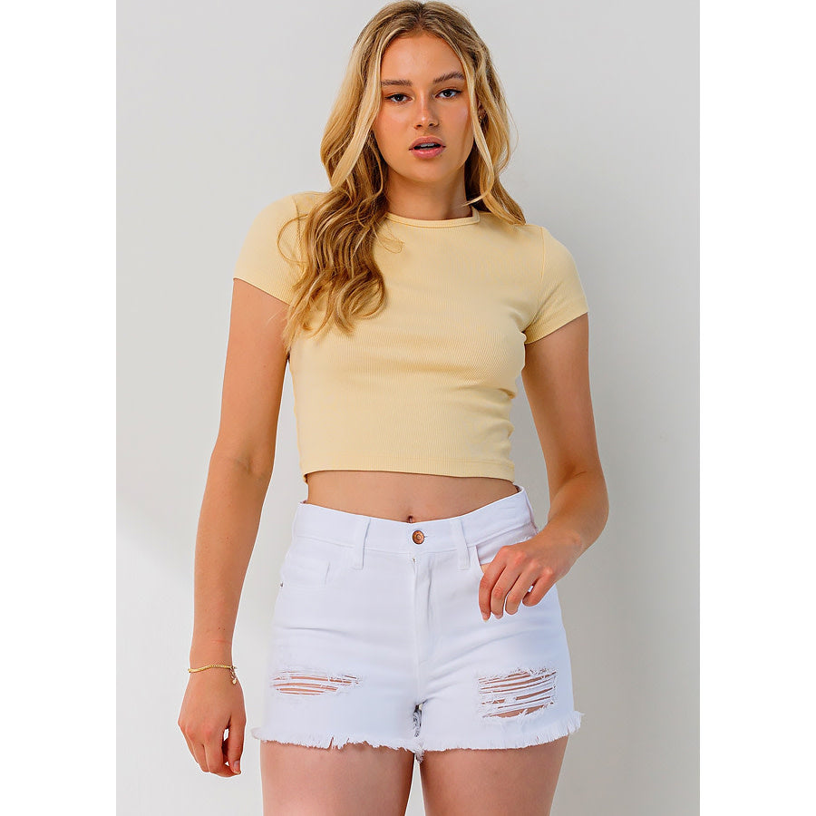 The Colleen High Rise 90's Jean Shorts