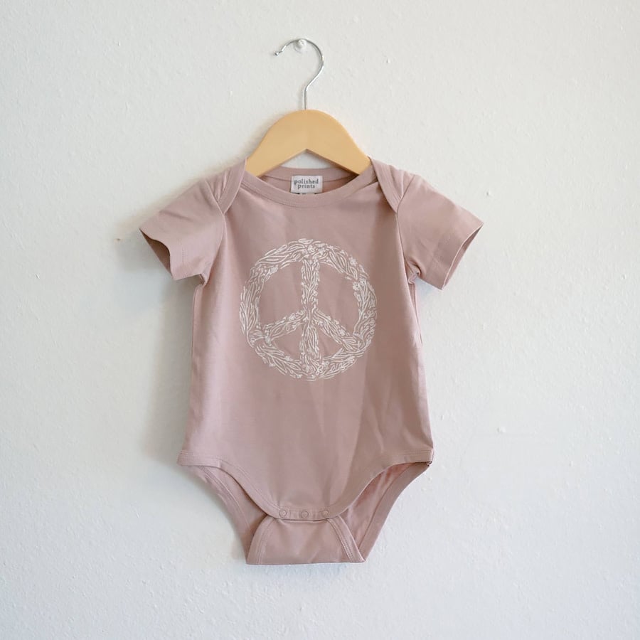 Peace Floral Onesie