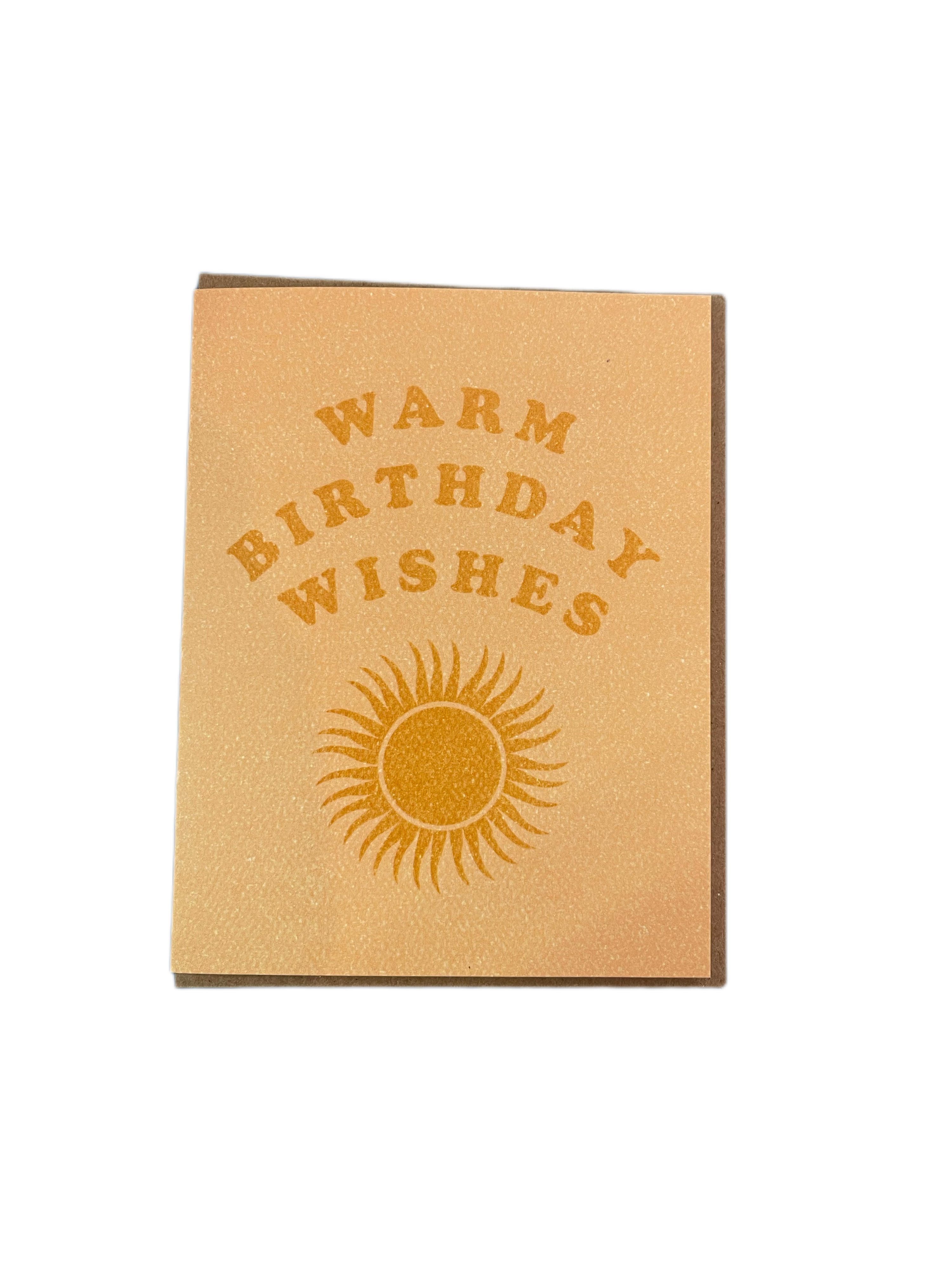 'Warm Birthday Wishes' - Boho Sun Birthday Card