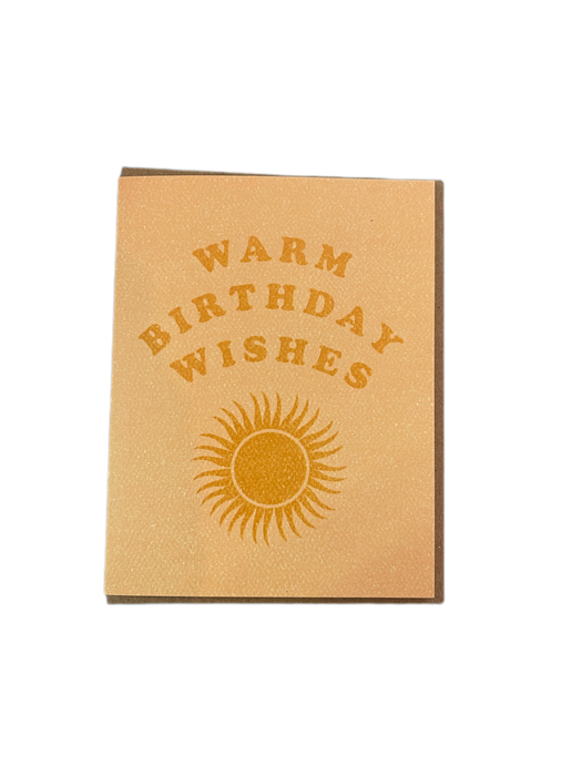 'Warm Birthday Wishes' - Boho Sun Birthday Card