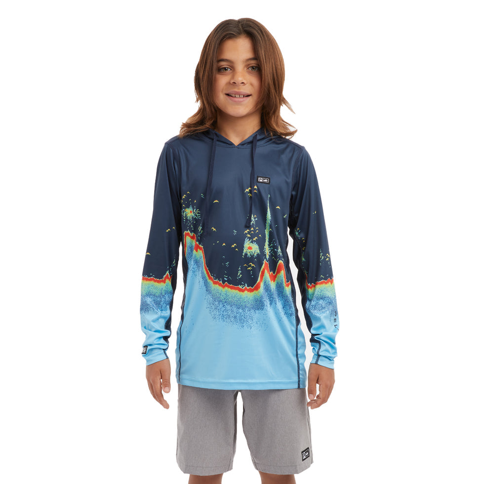 Vaportek Hooded Youth Fishing Shirt | PELAGIC Fishing Gear