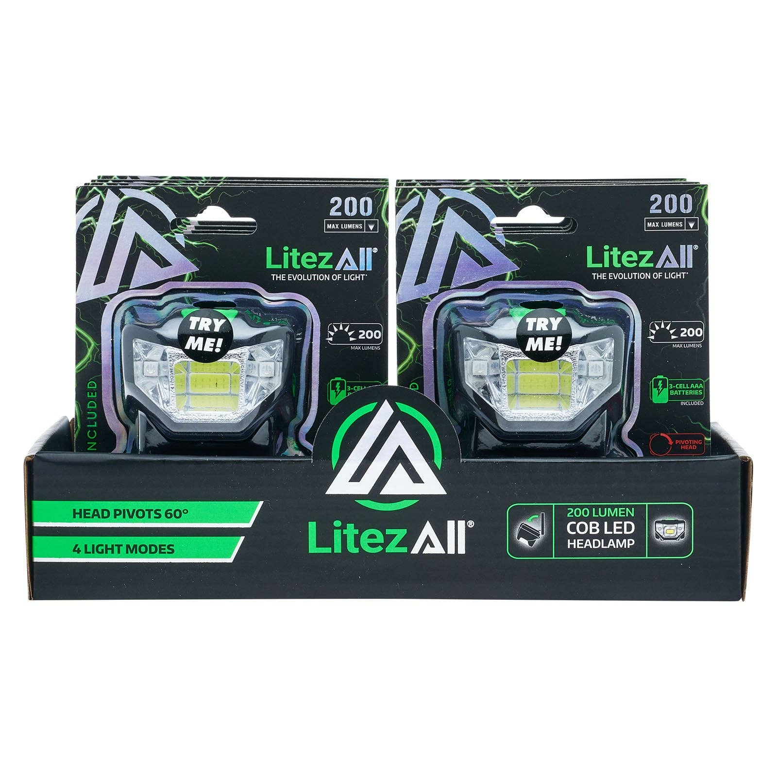 LitezAll 4 Mode LED Head Lamp