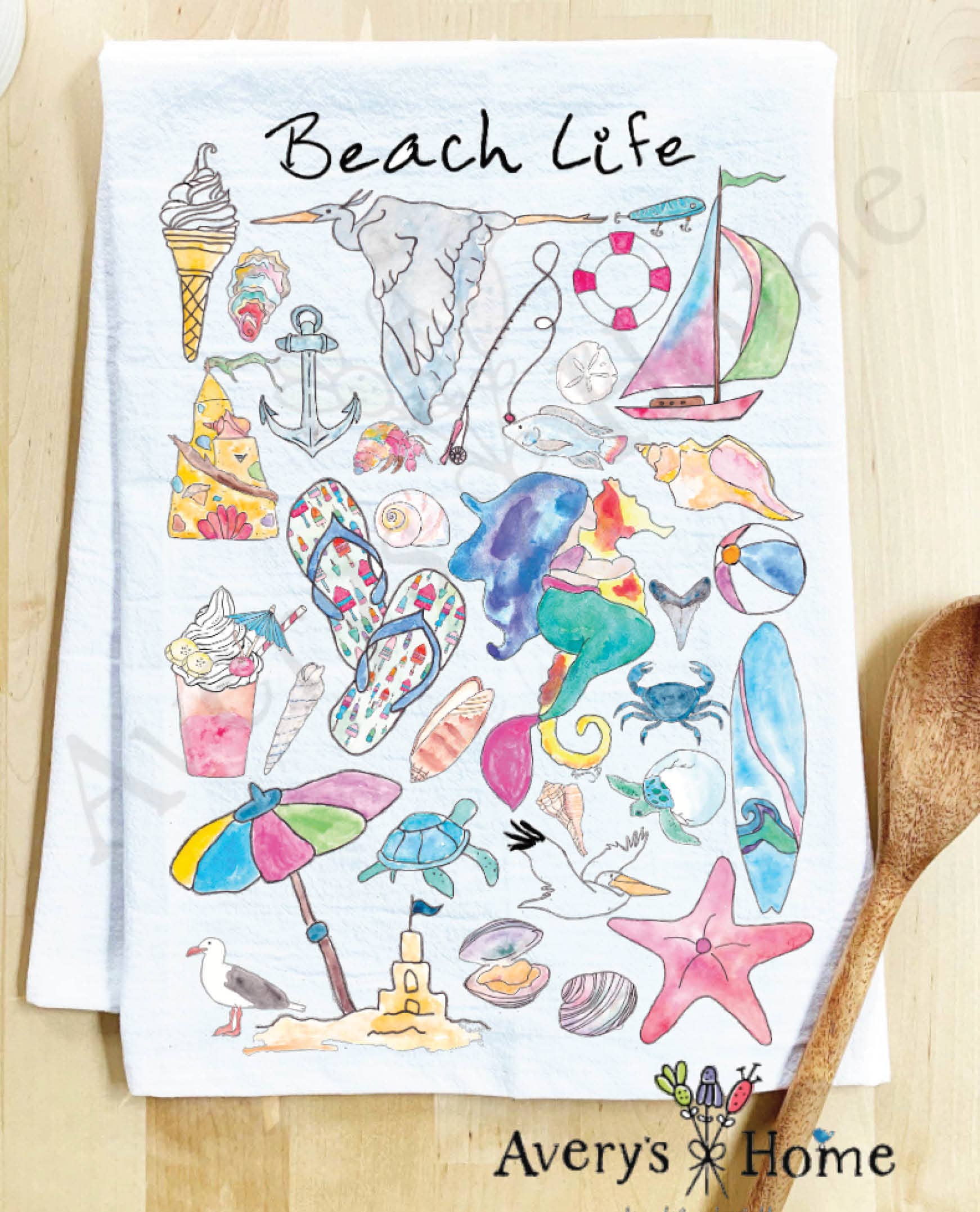 Beach Life Kitchen Towel