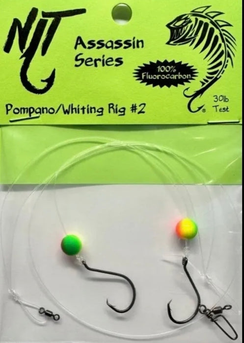 Pompano/Whiting Rig #2 Rainbow Beads