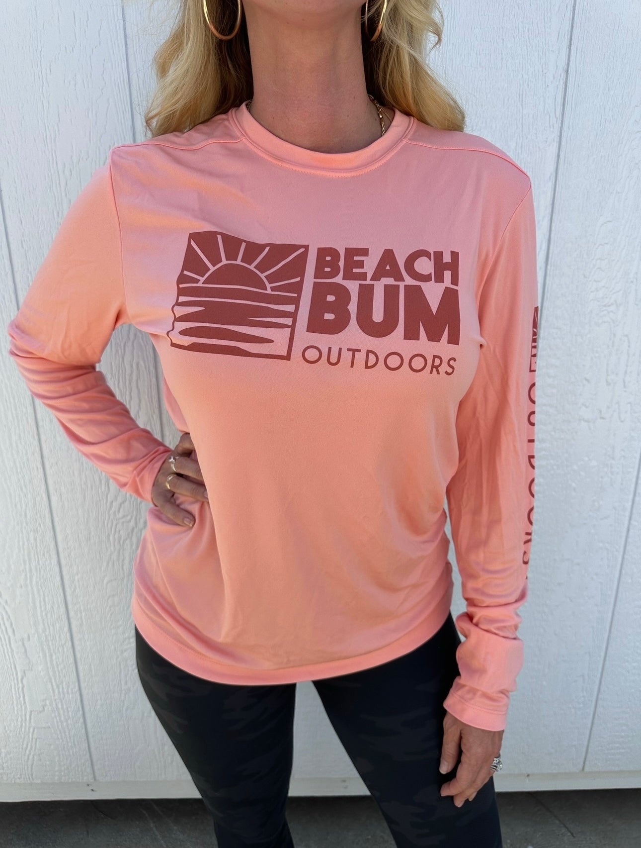 Beach Bum Outdoors Women's Performance Long Sleeve Crew Neck Shirt
