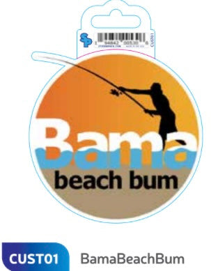 Bama Beach Bum Sticker