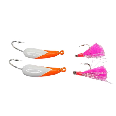 fish lure with fins Frisky Fins Pompano Jigs w/ Teasers – Beach Bum Outdoors