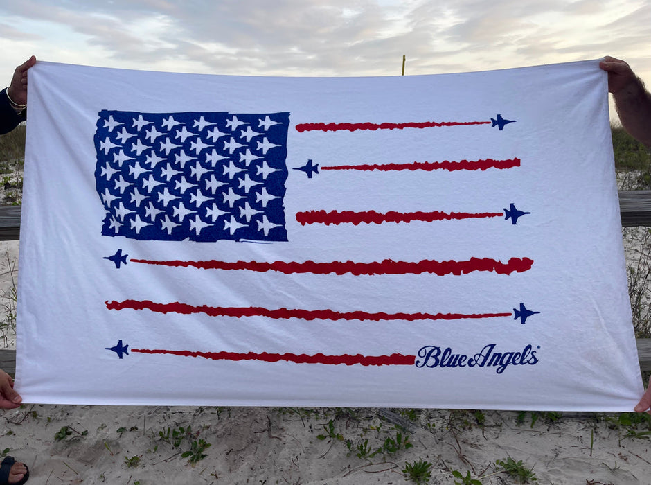 Blue Angel Beach Towel - Red, White & Blue