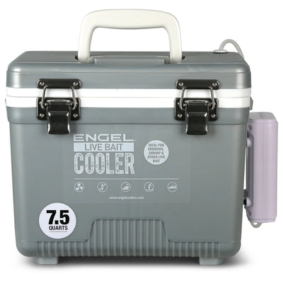 Engel Live bait Pro Cooler with AP3 Rechargeable Aerator & Stainless Hardware