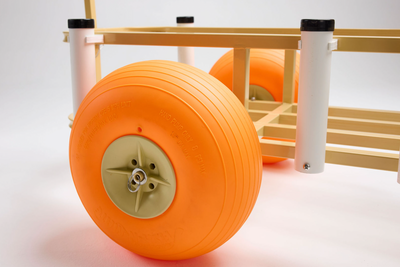 Economy Orange Wheel Beach Cart