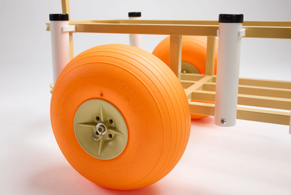 Economy Orange Wheel Beach Cart