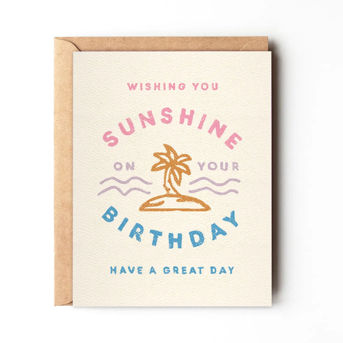 Wishing You Sunshine - Summer Birthday Card