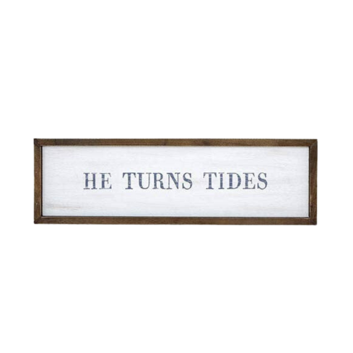 'He Turns Tides' Framed Wall Art