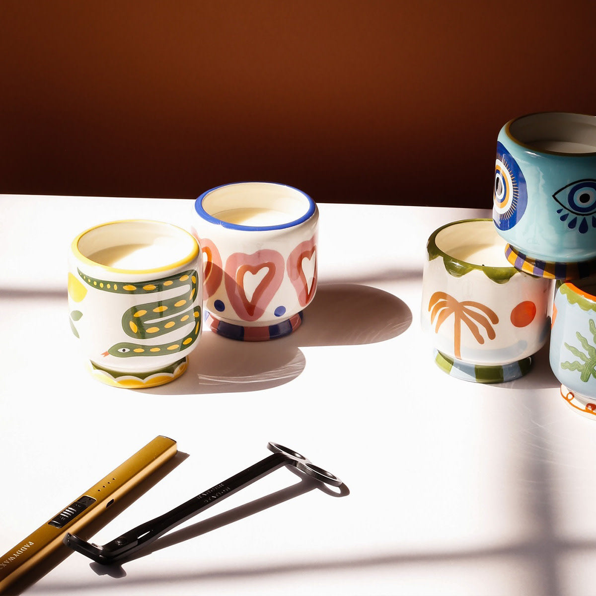 A Dopo 8 oz. Handpainted Candle