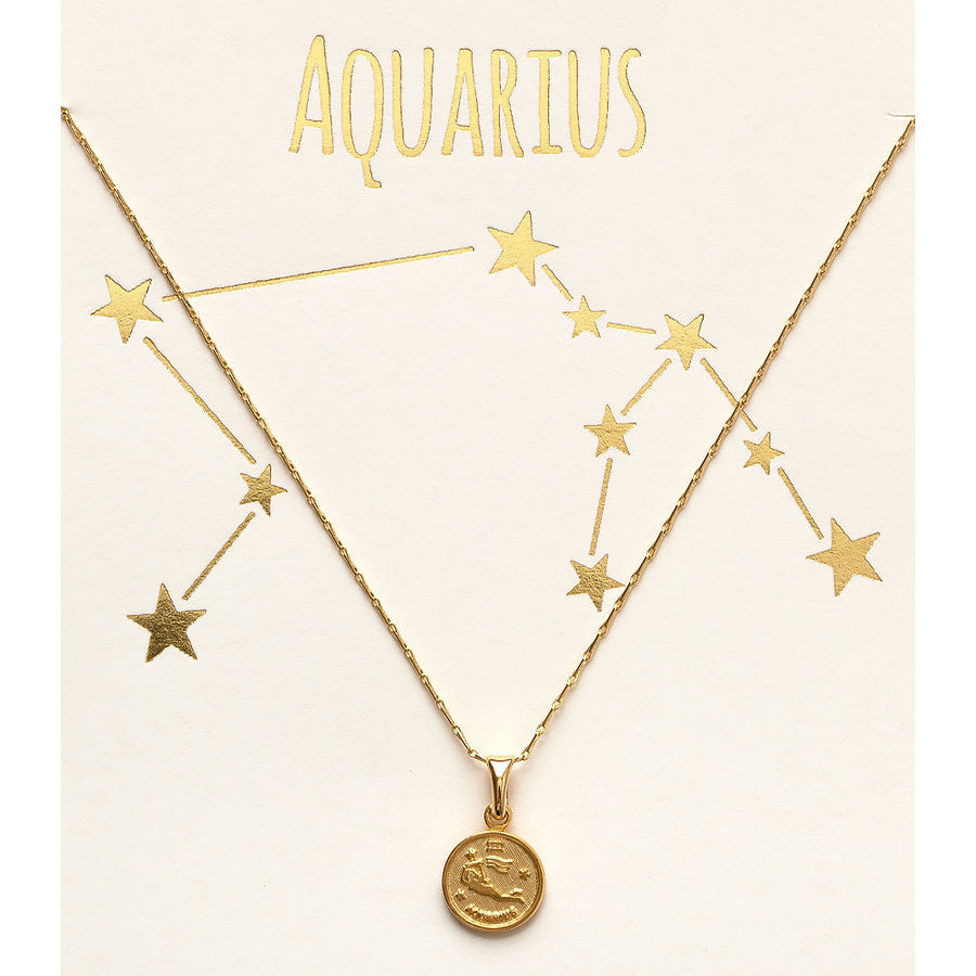 Tiny Zodiac Medallion Necklace