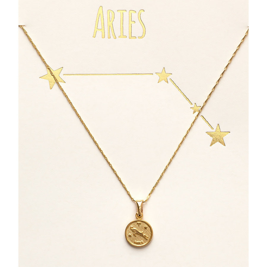 Tiny Zodiac Medallion Necklace