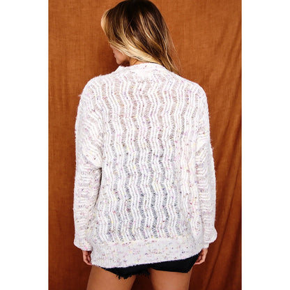 All the Feels Rainbow Speckled Sweater