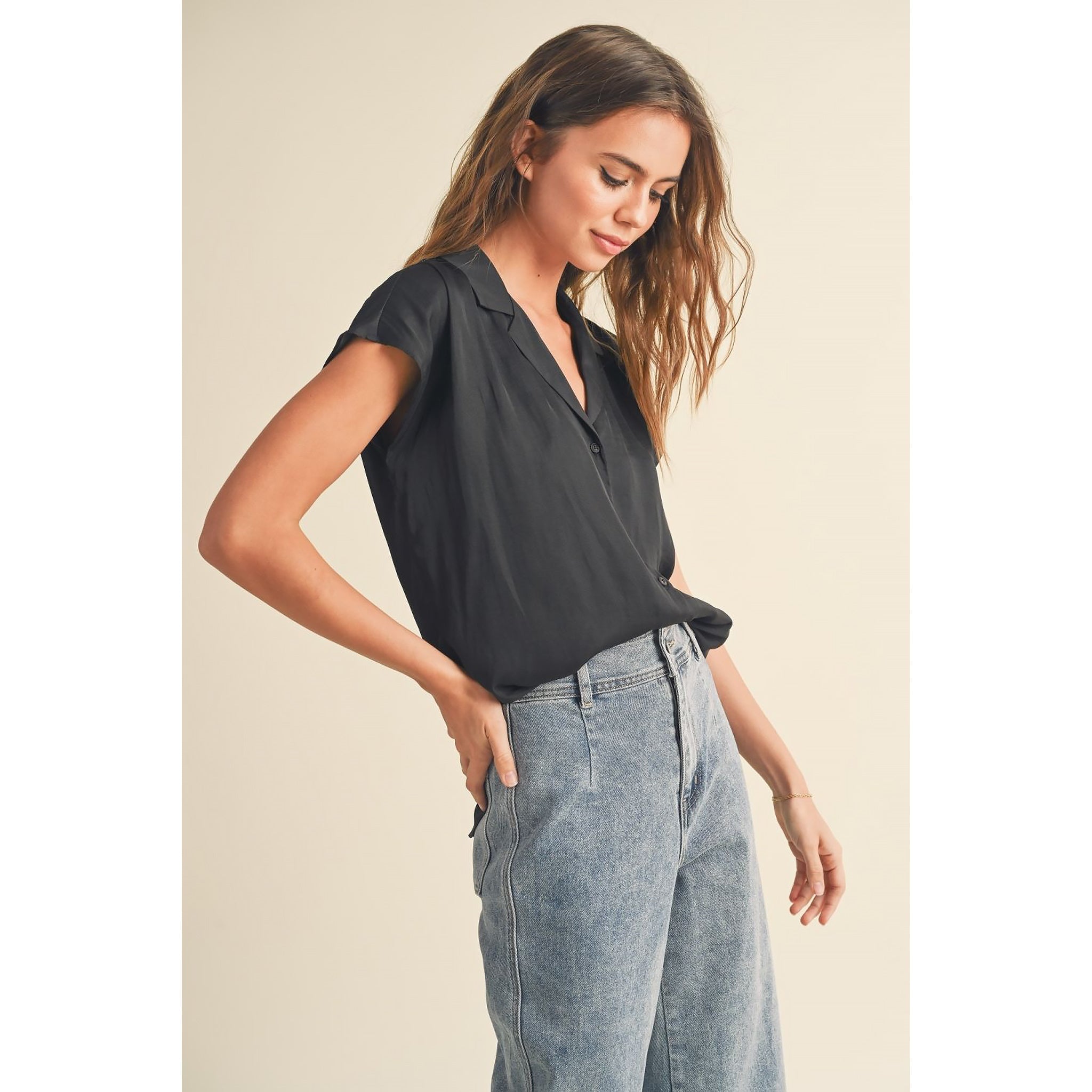 After Hours Button Down Top