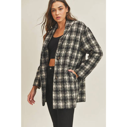 Bold Choices Plaid Coat