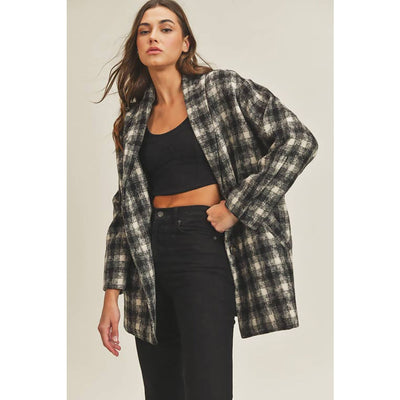 Bold Choices Plaid Coat