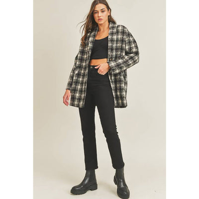Bold Choices Plaid Coat